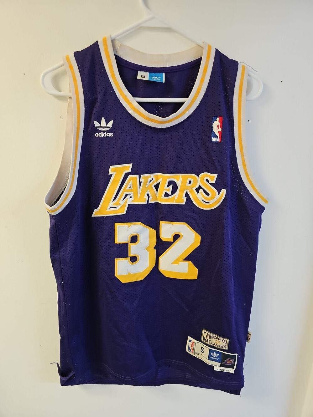 Adidas Hardwood Classics LA Lakers Magic Johnson #32 NBA Jersey Mens Small